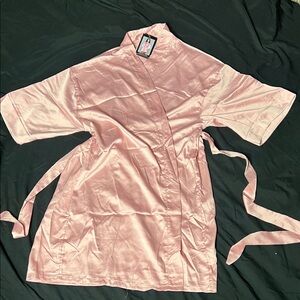 Elegant Pink Women's Satin Robe